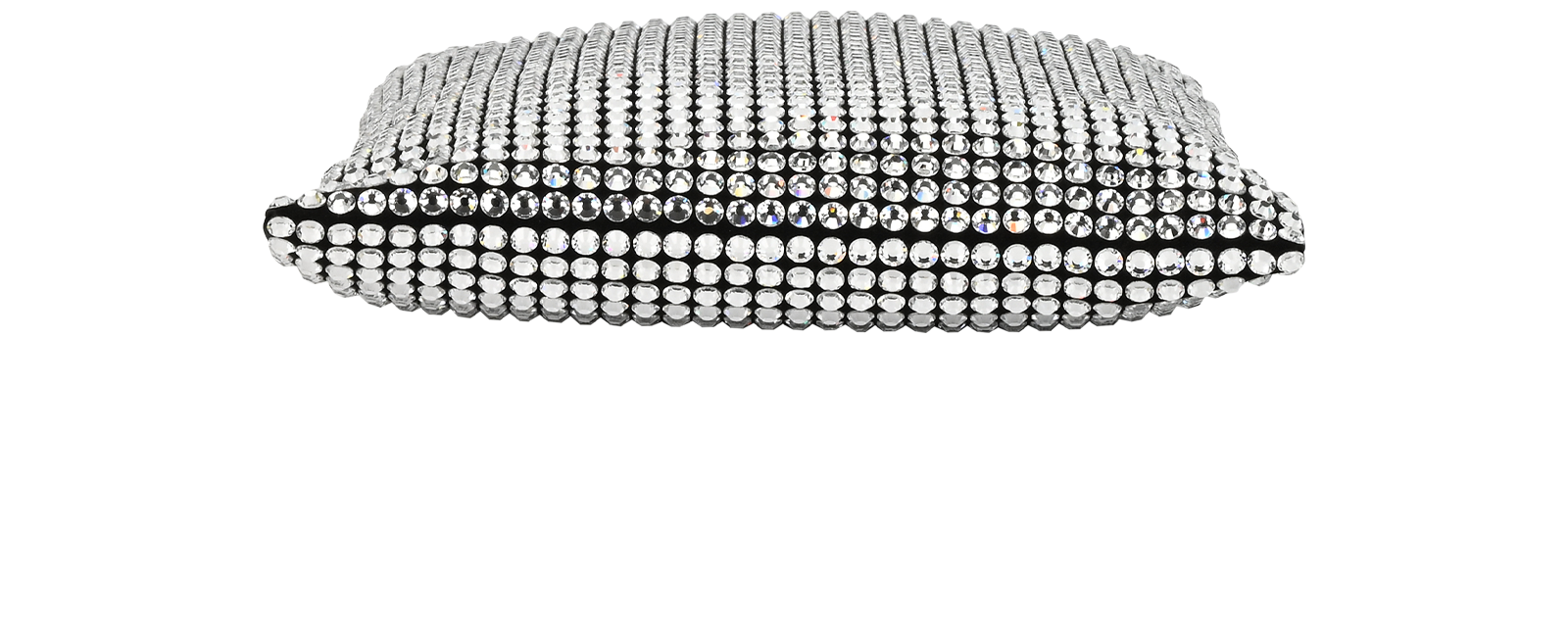 Crystal Top Handle, &pound;1,200, Handbags, Black/Silver, Crystal/Satin, Top view